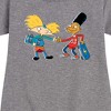 - Hey Arnold! - Arnold and Gerald Skateboard Graphic Short Sleeve Fleece Dress - 2 of 4