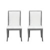 Fabric Dining Chairs Set of 2, Armless Side Chairs with Curved Backrest, Upholstered Dining Chairs for Kitchen or Entryway-Koiai - 4 of 4