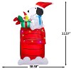 Gemmy Christmas Airblown Inflatable Snoopy and Woodstock on Doghouse Scene Peanuts, 5.5 ft Tall - 3 of 4