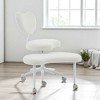 Ergonomic Cross Legged Desk Chair with Wheels, Dining Chair, Adjustable ADHD Chair with Lumbar Support, Plus Size Seat & Flexible Stool - 3 of 4