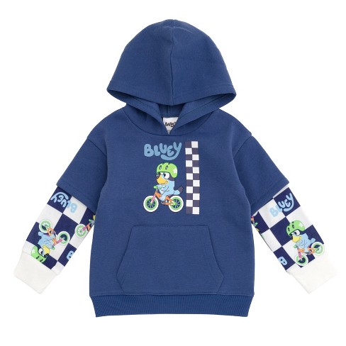 Bluey Toddler Boys Fleece Hangdown Hoodie 2T