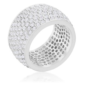 Slickblue Classic Women's Band Ring with Cubic Zirconia, Rose Gold / Silver, 3 Carat, Prong Set, Sizes 5-10 - 1 of 4