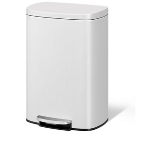 13.2 Gallon Stainless Steel Kitchen Trash Can with Soft Close Lid, Garbage Can for Kitchen, Step-on Trash Bin with Inner Bucket, Rear Handle - 1 of 1