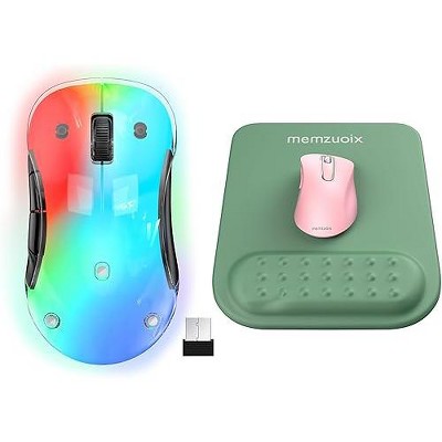 2.4G Wireless Mouse, Ergonomic Mouse Pad with Wrist Support(LED ...