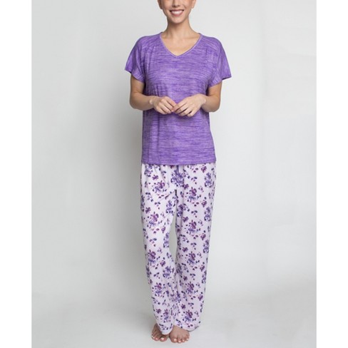 Hanes Morning Meditation Short Sleeve Pajama Set : Target