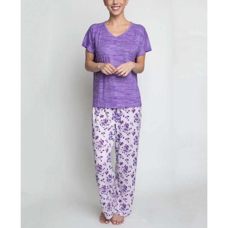Hanes Morning Meditation Short Sleeve Pajama Set, 1 of 4