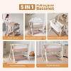 JOYMOR Baby Bassinet, 5 in 1 Bassinet Bedside Sleeper with Changing Table, 7 Height Adjustable, Rocking Bed with Wheels,Storage Basket for Newborn - 2 of 4