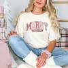 Simply Sage Market Women's Merry Christmas Varsity Short Sleeve Garment Dyed Tee - 2 of 4