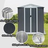 CAVINAS Outdoor Storage Shed Metal Garden Shed with Single Door and Apex Roof for Garden - 4 of 4
