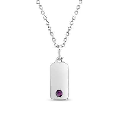 Girls' Engravable Square Sterling Silver Necklace - In Season Jewelry