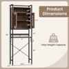Costway Over The Toilet Cabinet Bathroom Toilet Storage Organizer with Double Door Cabinet - 3 of 4