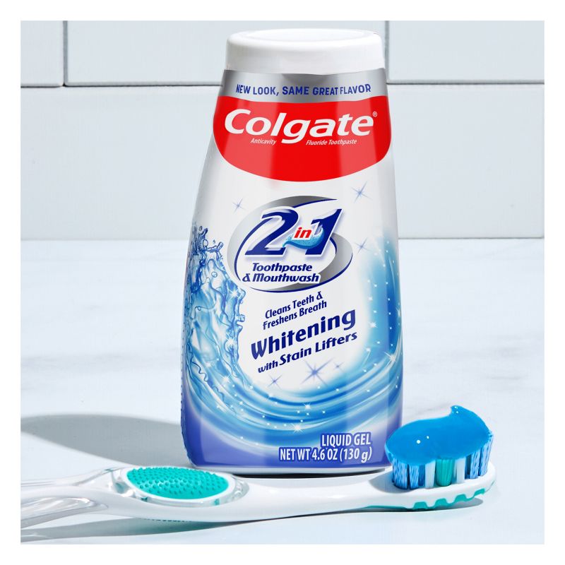 Colgate 2-in-1 Whitening Gel Toothpaste and Mouthwash - 4.6oz, 5 of 9