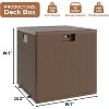 Resin Outdoor Storage Box,Waterproof Plastic Deck Box with Lockable Lid,Weather Resistant Outdoor Storage Container for Yard Porch Patio - 3 of 4