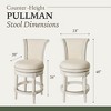 Maven Lane Pullman Swivel High Back Fabric Counter Height Bar Stool - 4 of 4