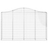 vidaXL Galvanized Iron Arched Gabion Basket - Durable, Corrosion-Resistant Outdoor Stone Cage Retaining Wall for Garden Decor - 3 of 4