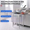 Stainless Steel Utility Sink, 36*21*40inch Freestanding Single Bowl Laundry Sink, NSF Certified One Compartment Workbench Sink Commercial Sink - 2 of 4