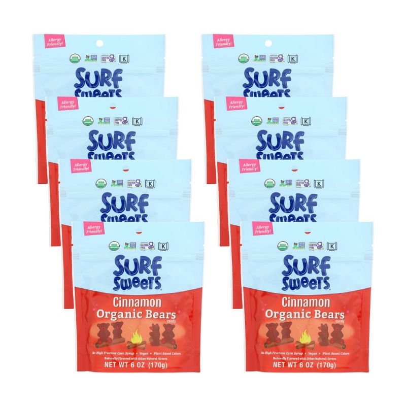 Surf Sweets Cinnamon Organic Candy Bears - Case of 8/6 oz, 1 of 8
