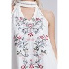 Women's Embroidered Halter Mini Dress - Honey Punch - 4 of 4