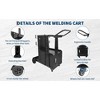 3-Tier Welding Cart for TIG MIG Welders & Plasma Cutters – 220 lbs Capacity – Secure Tank Storage & Safety Chains – Heavy Duty Industrial Trolley - 2 of 3