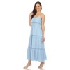White Mark Women's Scoop Neck Tiered Maxi Sun Dress - 2 of 4