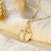 Cross Necklace 14K Plated Dainty Chain, Minimalist Faith Pendant Religious Prayer Jewelry Gift - 4 of 4