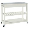 Stainless Steel Top Kitchen Cart/Island with Optional Stool Storage - Crosley - image 2 of 4