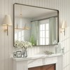 Apmir Rectangular Aluminum Alloy Framed and Tempered Glass Wall Bathroom Vanity Mirror in Matte Black/ Gold/ Silver/ Brown - 4 of 4