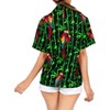 LA LEELA Women's Button Down Blouses Summer Beach Party Hawaiian T-Shirt Colourful Blouses Button Up Short Sleeve Dress Shirts for Women - image 2 of 4