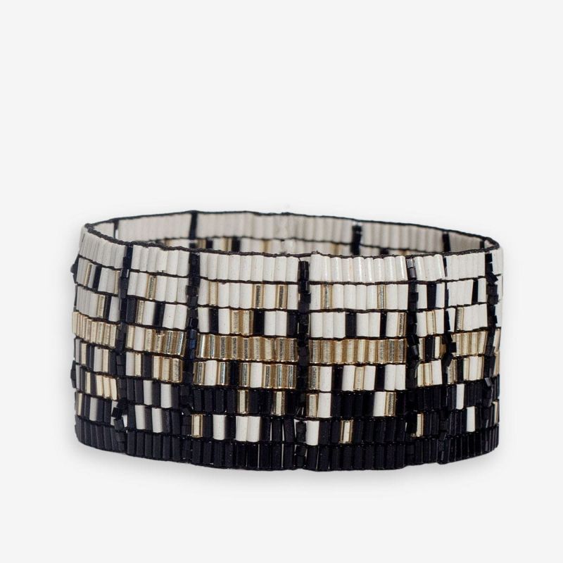 Ink+Alloy Natalia Mixed Luxe Bead Gradient Stretch Bracelet, 1 of 4