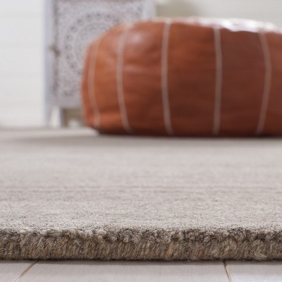 Pewter Hand-Knotted Wool Rectangular Area Rug 6' x 9'