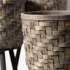Sullivans Set Of 3 Bamboo Basket & Stand 29.5"H, 25.5"H & 21.5"H Black - 2 of 4