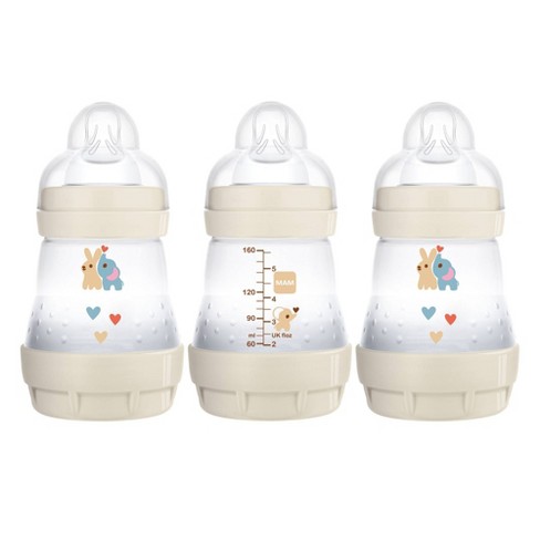 Lansinoh Baby Bottles for Breastfeeding Babies 5 Ounces 3 Count Includes 3 Slow  Flow Nipples (Size 2S) white 3 Count (Pack of 1)