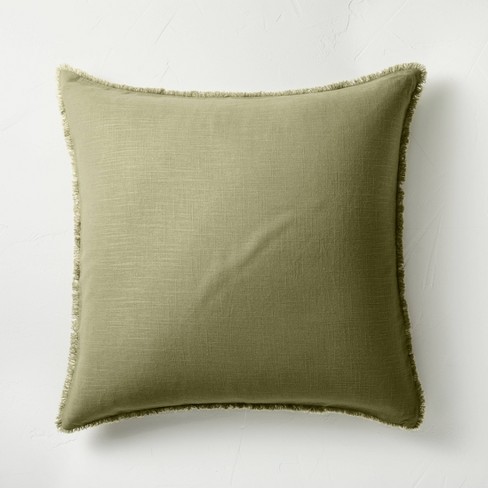 Moss green throw outlet pillows