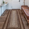 Washable Area Rugs for Living Room Soft Bedroom Rug Non Slip Modern Braided Print Rug Farmhouse Throw Rugs Low Pile Stain Resistant Carpet - 4 of 4