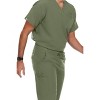 Hey Collection Mens Scrubs Set- V-Neck Scrub Top and Six Pocket Tapered Pant - 4 of 4