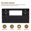 Gloss TV Stand, Modern Sideboard with Large Storage Cabinet, Media Console with Tempered Glass Shelves for TVs up to 75", Living Room - 4 of 4
