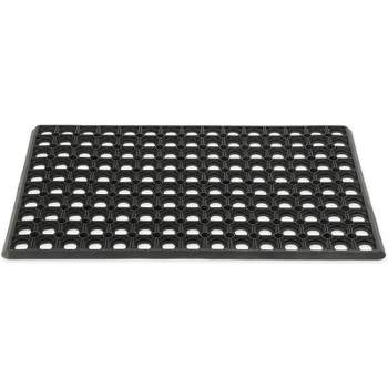 Juvale Black Rubber Welcome Door Mat Nonslip Indoor Outdoor Doormat (23.5 x 15.75 Inches)