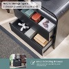 Mastgoal 25" Nightstand with Charging Station, Curved Profile Design Wood Bedside Table, 2 Drawers - 2 of 4