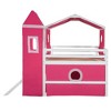 HouseLoft Bed Frame with Slide and Tent, Castle Playhouse Bed Frame with Ladders for Kids Teens, Boys & Girls - 4 of 4