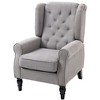 Ridstar Accent Chair, Armchairs with High Wingback For Living Room, Bedroom & Office-Grey - 2 of 4