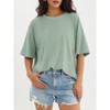 Oversized T Shirts for Women Summer Tops Casual Loose Fit Tees Crewneck Short Sleeve Tunic Blouse Basic Tee - 4 of 4