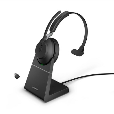 Jabra Evolve2 65 USB-C MS Mono with Charging Stand - Black Wireless Headset / Music Headphones