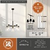 VAXCEL Elgin 5 Light Black and Gold Contemporary Chandelier Clear Glass - 4 of 4