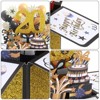 Unique Bargains 3D Handcrafted Pop-Out Funny Greeting Card Black Gold - 4 of 4