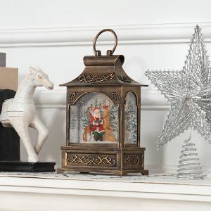 Whisen Christmas Snow Globe Lantern, Christmas Decoration for Holiday Party or Gift - Bronze - 1 of 4