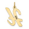 Black Bow Jewelry 14k Yellow Gold Madison Collection LG Classic Script Initial H Pendant - 3 of 4