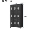 Garvee Steel Storage Locker Cabinet, 72" Heavy-Duty Metal Locker for School, Gym & Office, Black - 2 of 4