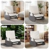 Rocking Chair with Adjustable Backrest & Footrest Upholstered Plush Seating Glider Rocker with High Backrest, Modern Living Room Armchair - 4 of 4