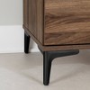 South Shore Musano Nightstand Natural Walnut: Modern Urban Bedside Table with Metal Handles & Legs, 2 Drawers - 4 of 4