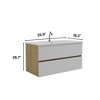 COWLOWN Black 35.9-in Modern Wall-Mounted Bathroom Vanity, Floating with Ceramic Sink, Large Storage and Soft-Close Drawers - 4 of 4
